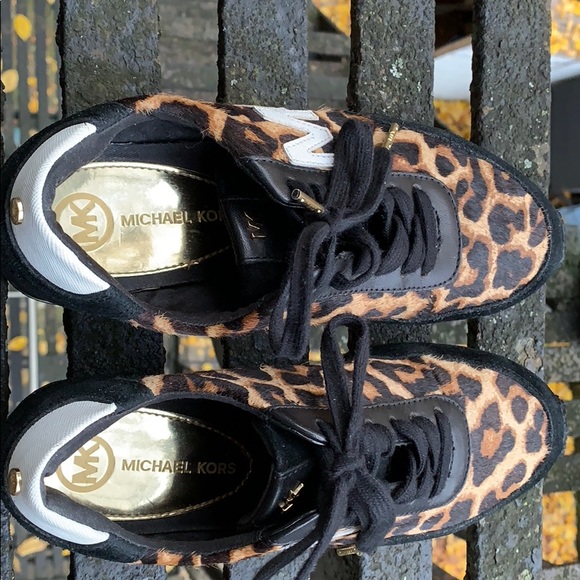 michael kors sneakers animal print